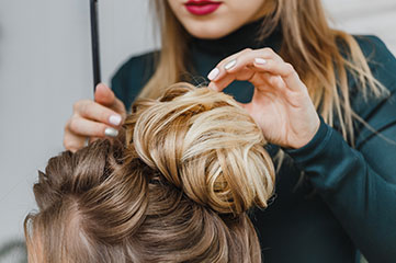 Woman working in cosmetology